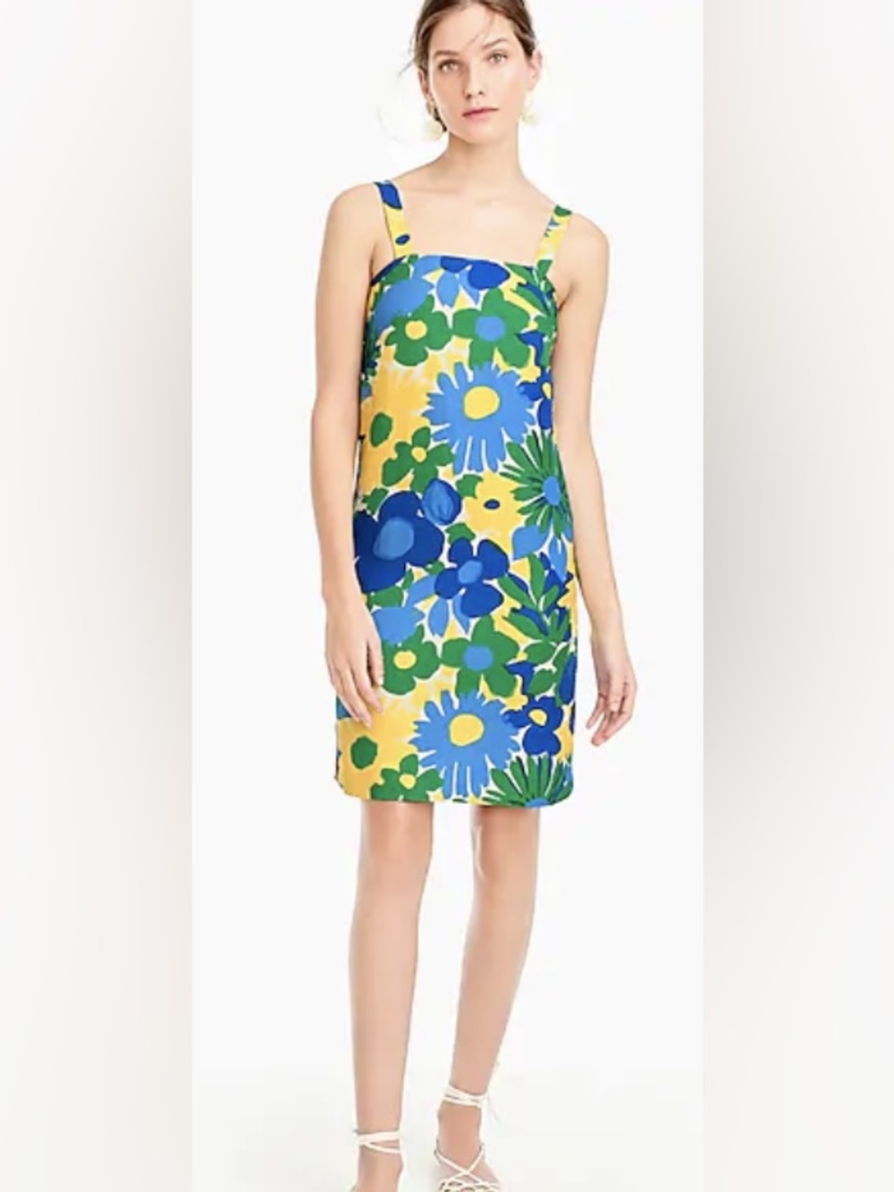 J.Crew shift dress morning floral EUC
